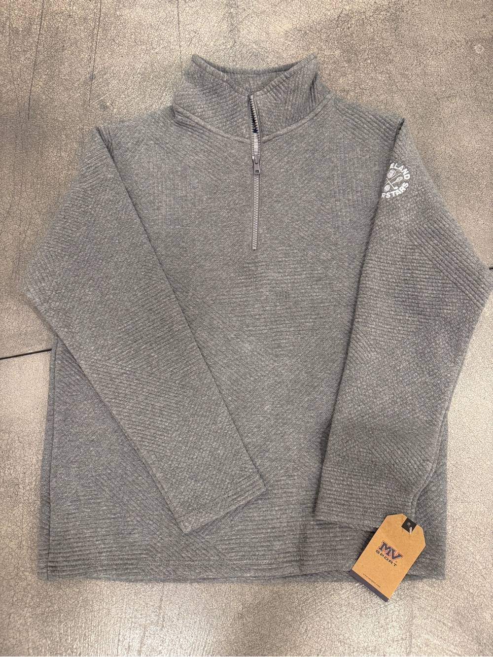 MV Sport Women’s Gray Quarter-Zip Sweater